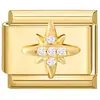 Amuletos Transfronterizos304 Acero Inoxidable Módulo Circonita Estrella de Mar Murciélago Mariposa Perla Pulsera Niñas Cuentas Suministro