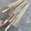 Estrutura de guarda-chuva de papel de seda para artesanato, guarda-chuva floral estilo antigo, adereço para fotos, pétalas de flores, guarda-chuva trançado criativo ambiental feito à mão