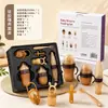 Set de regalo de silicona para alimentación de recién nacidos, set de 7 piezas, incluyendo biberones, cucharas para papilla, mordedores y chupetes