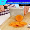 Criativo cortador de batata multifuncional cortador de vegetais em forma de onda faca de flor aço inoxidável máquina de corte de batata frita ralador