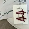 Nuevo Par de Pinzas para el Cabello Triangulares para Niños con Lazo Bordado, Pinza Lateral, Pinza para el Flequillo