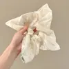 Pañuelo Cuadrado Pequeño Floral para el Cabello, Cuerda para el Cabello Estilo Girly, Goma para el Cabello de Chica Dulce, Nuevo Estilo 2025 Accesorio para el Cabello, Estilo Perezoso