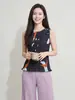 Top de tirantes plisado de alta gama Issey Miyake para mujer, Nuevo estilo de verano, Cuello redondo, Ceñido a la cintura, Adelgazante, Camiseta sin mangas plisada estampada