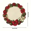 Tenu Comercio Exterior Redondo Posavasos Decoración Navideña Estampado Antideslizante Duradero Posavasos Navideños