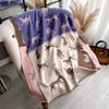 Outono e inverno novo cor de guepardo combinação moda cashmere cachecol feminino quente xale para ar condicionado xale comércio exterior atacado