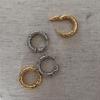 Pendientes Q Circle en Forma de Espiral Estilo Nuevo Primavera y Verano 2024 Pendientes de Clip para Oreja Geométricos de Moda Estilo Oficina E4-10