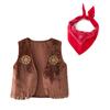 Traje de mezclilla occidental Ropa de fiesta para niños Ropa de juego de roles Traje Conjunto de 4 piezas para bebé niño con sombrero