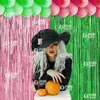 Festa Temática Bruxa Má do Mal TEMU Transfronteiriça Layout de Cena de Aniversário Suprimentos Cortina de Seda Plástica Rosa Verde para Cabelo