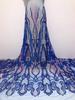 Posicionamiento Nuevo Primavera y Verano 2024 Lentejuelas Florales Tela Bordada Malla Vestido de Noche Vestimenta de Escenario con Perlas Tela de Moda HL2996