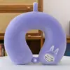 Almohada de Espuma Viscoelástica en Forma de U de Dibujos Animados de Panda Almohada de Viaje Almohada Portátil Almohada para el Cuello Cervical Almohada para la Siesta de Estudiantes Almohada de Dibujos Animados en Forma de U