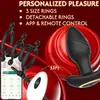Masajeador Vibrador Oscilante de Próstata para Hombres, Tapón Anal con Control Remoto por App, Tapón Anal Telescópico con Control Remoto para Usar