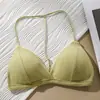Sujetador de Triángulo Francés de Modal con Tirante al Cuello Espalda Bonita Body Chaleco Anti-rozaduras Ropa Interior Ligera Verano
