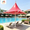 Fabricante directo de sombrillas de membrana de estructura central para paisajismo, sombrillas grandes de membrana tensada para exteriores para áreas escénicas y uso en patios de ocio