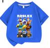 Roupas Roblox Meninos Verão Algodão Manga Curta Camiseta Estilo Coreano Roupas Infantis Menino Grande Top Camisa Básica