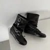 Botines Aumentadores de Altura Interior 2026 Otoño/Invierno Nuevos Botas de Media Caña con Puntera Redonda, Lazo y Fruncidos para Mujer Versátiles y Cómodas