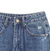 Exportação Transfronteiriça Roupas Femininas Estilo Europeu e Americano Nova Moda Design Versátil Jeans de Cintura Alta Rasgado Silhueta 8197011