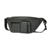 Bolsa de Pecho para Hombre Estilo Japonés Nicho Simple Ligera para Ciclismo Pequeña Bolso Cruzado Simple Bolso Cruzado de Película de Cuero Resistente al Agua