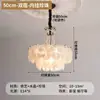 Lámpara de araña de lujo ligero estilo francés, diseño de artista de alta gama, estilo pétalo crema, para sala de estar, habitación de princesa, dormitorio, comedor, accesorios de iluminación