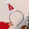 Faixa de Cabeça com Galhos de Natal, Grampo de Cabelo Bola de Pelo da Floresta, Faixa de Cabeça Fofa para Meninas Crianças, Decorações de Natal
