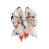 Novo Design Laço do Dia da Independência Americana Listras de Estrelas Decoração para Casa Cocô Finalizado com Flor Grande