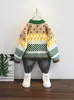 2231 Suéter Pulóver Infantil Otoño e Invierno Niños Nuevo Estilo 2022 Estilo Moderno Infantil Suéter Tejido Tops para Niños