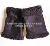 Guantes sin dedos para hombre y mujer, de moda, de piel sintética, todo en uno, cálidos de invierno, piel sintética artificial, forro polar de lana de cordero, engrosados