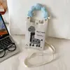 Monedero para Fiesta Estudiantil, Bolso para Teléfono Móvil de Compras, Bolso de Hombro Pequeño Tejido, Bolso de Mano Lindo Versátil, Bolso Cruzado Mini para Mujer