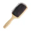 Pente com Cabo de Bambu, Pente Massageador com Almofada de Ar Feminino, Pente para Modelar Cabelo Doméstico e de Viagem, Pente para Modelar Cabelo Fofo