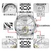 Reloj AIYISHI AIYISHI 8106 para hombre, de negocios, mecánico automático, resistente al agua, Tourbillon hueco, reloj de pulsera para hombre