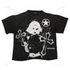 Camiseta de Hombre Blutosatire-Billdog Algodón Puro Oversize Estampado Personalizado Manga Corta Cuello Redondo Largo