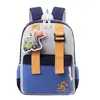 Bolso infantil de moda, mochila nueva con bloques de color de alta apariencia, mochila escolar casual ligera para jardín de infantes para niños y niñas, transfronterizo