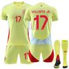 2024 España visitante 17 Nico fútbol uniforme traje camiseta No. 7 Morata 19 Yamal 10 Olmo