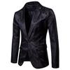 Traje de comercio exterior para hombre, estilo palacio, diseño de calle con estampado oscuro, chaqueta de traje entallada a juego con un botón.