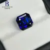 Gema cultivada em laboratório azul royal pedra solta safira redonda gota de lágrima formato de coração formato especial cultivada em laboratório Tila Fa
