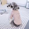 Outono e inverno animal de estimação de duas pernas impresso urso roupas quentes de veludo base camisa trecho pequeno cão roupas fabricantes atacado