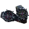 Relógio Casual Estiloso Masculino, Relógio de Quartzo, Relógio de Pulso Esportivo com Mostrador Grande, Pulseira de Silicone Luminosa, Cronógrafo