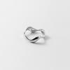 Anillo de plata de ley s925 con diseño de ondas, estilo coreano, simple, irregular, con apertura para hombres y mujeres, joyería de moda.