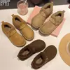 Zapatos Birkenstock Completamente Envueltos en Cuero Genuino para Mujer Invierno Espesos con Forro de Terciopelo Cálidos Zapatos de Algodón sin Cordones Botas de Nieve Zapatos de Piel de Cordero