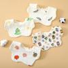 Babero para bebé de seis capas de gasa de algodón transpirable toalla para saliva bebé recién nacido clase a babero de pétalo para niño y niña