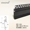 Rodapié Empotrado de Aleación de Aluminio con Yeso Pre-Empotrado, Zoclo de Piso en Forma de L, Rodapié Metálico Empotrado Invisible Oculto en Forma de H