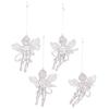 4 Peças Pingente de Decoração de Natal Pingente de Anjo Acrílico Transparente Pingente de Árvore de Natal Casquinha de Sorvete Criativa Casa