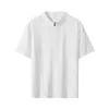 2026 Nueva Camisa de Hombre Verano Retro Casual de Color Sólido Versátil Tendencia Marca Top con Diseño de Media Cremallera y Cuello