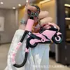 Chaveiro Criativo de Motocicleta Simulação Pingente de Motocicleta da Moda Boneca de Borracha Macia Decoração de Bolsa de Carro Presente Venda por Atacado