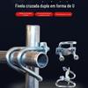 Fivela cruzada galvanizada dupla em forma de U cartão de tubo pig farm limite barra aro braçadeira galpão estrutura de ferro fivela de tubo Titular