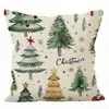 Funda de Cojín Navideña de Venta Caliente Transfronteriza Estampado Digital Atmósfera Festiva Fiesta Decoración del Hogar Almohada Funda de Almohada
