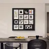 Pintura Colgante de Arte Abstracto Blanco y Negro Minimalista Italiano, Decoración de Mesa para Sala de Estar, Pintura Decorativa de Pared de Fondo para Nicho de Dormitorio