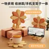 Porta-copos de Moinho de Vento, Protetor de Mesa Isolante de Calor, Jogo Americano de Mesa de Jantar, Anti-Queimaduras, Porta-copos de Madeira Resistente a Altas Temperaturas, Base para Tigela, Base para Panela, Suporte para Celular, Peça Decorativa Tudo em Um