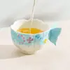 Fabricante Haiqingdiu Juego de Taza y Platillo de Café con Flores de Colores Taza de Cerámica para Latte Vajilla para la Mesa de la Tarde Taza de Té Negro Taza Individual