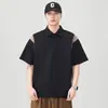 Camisa Polo de Manga Corta para Hombre, Marca de Moda, Corte Holgado Casual, Top de Alta Gama para Hombre, Ropa para Hombre Transfronteriza, Seda Helada de Secado Rápido