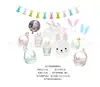 Juego de vajilla desechable de Pascua, plato de papel, vaso de papel, toalla de papel, cuerda, bandera, fiesta de cumpleaños infantil